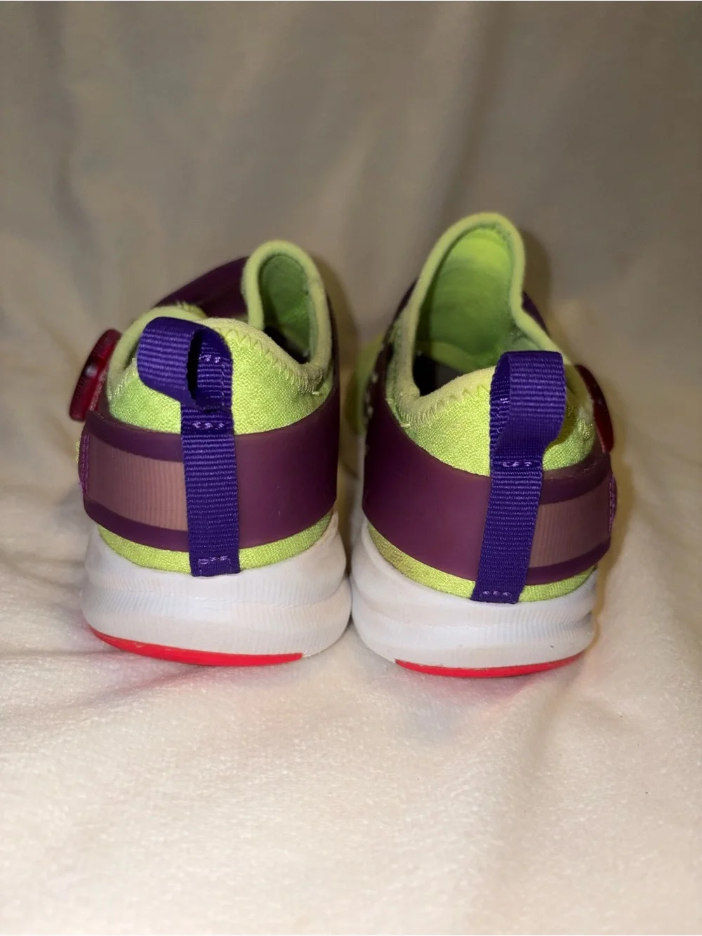 New Balance Kids Neon Yellow & Purple BOA Sneakers kid size 2
